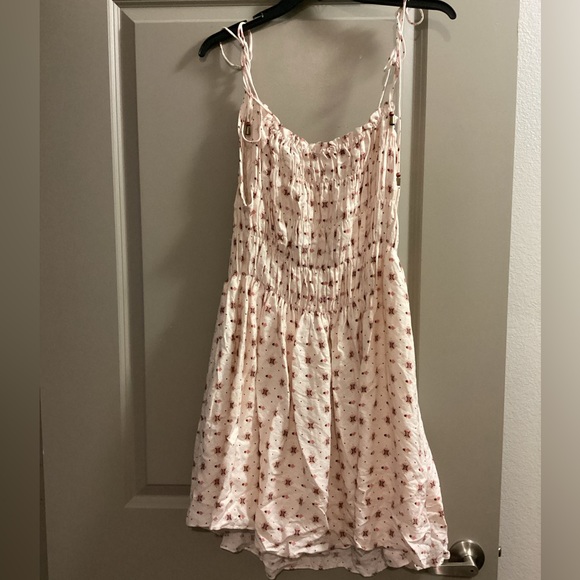 NWOT Free People Clementina Asymmetric Floral Print Smocked Mini Dress - Small - Picture 5 of 10